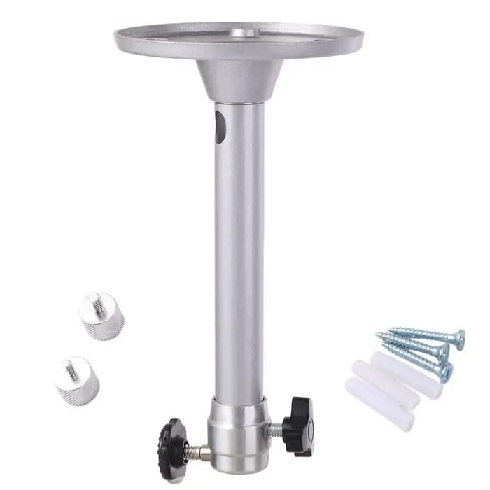 Support de plafond réglable pour projecteur, rotation à 360 degrés, construction en métal, support m