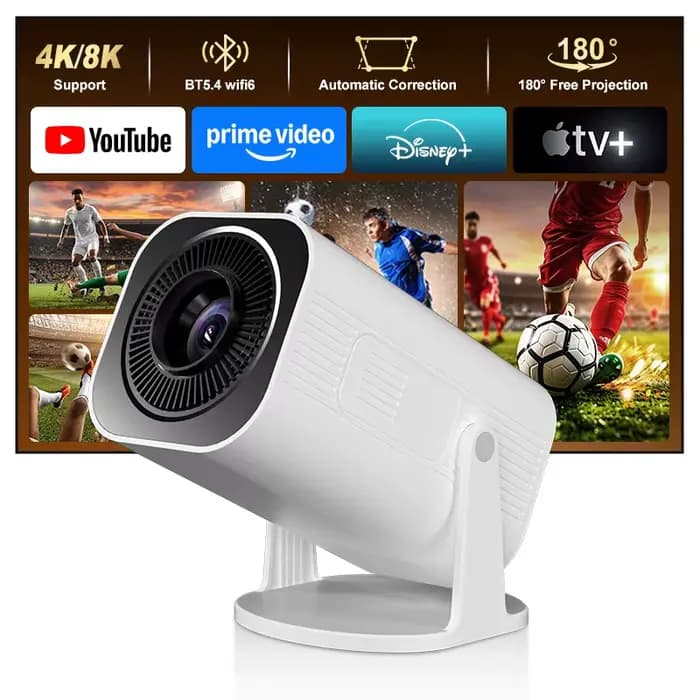 Projecteur Salange Android 14 P330W HD 1080P compatible 4K Allwinner H723 BT5.3 Smart TV Micro Portable Wifi6 Home Cinéma