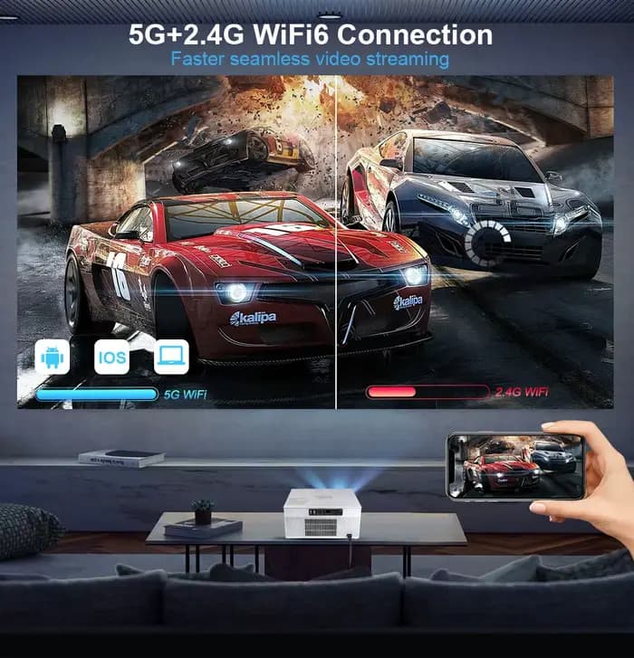 Projecteur ThundeaL 3D 32G TDA7W 2K 4K Full HD 1080P Android WiFi pour Home Cinéma