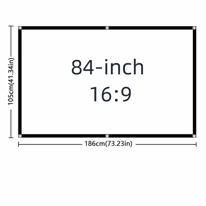 Écran de projection en polyester 16:9, équipement vidéo, écran de projection pliable, écran souple r