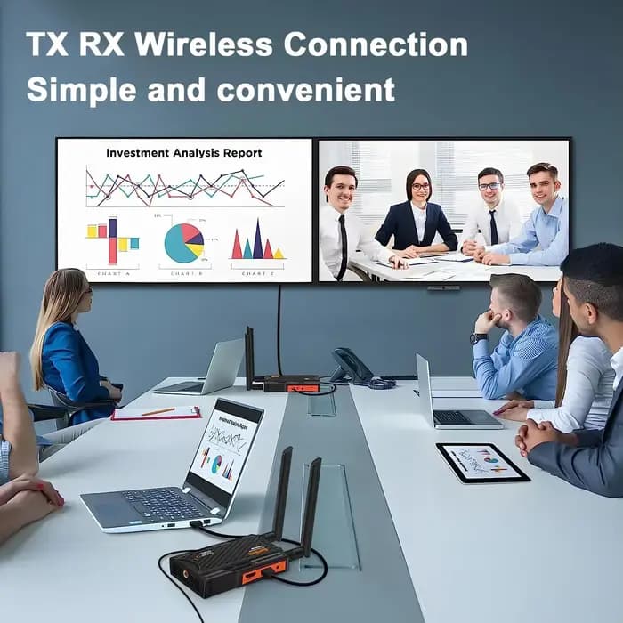 BOVBOX WL009 250m système de Transmission vidéo sans fil extension HDMI adaptateur d'affichage sans fil pour caméra Streaming en direct PC vers TV
