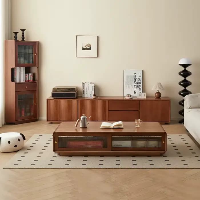 Meuble Tv rond Unique Glamour français rétro élégant