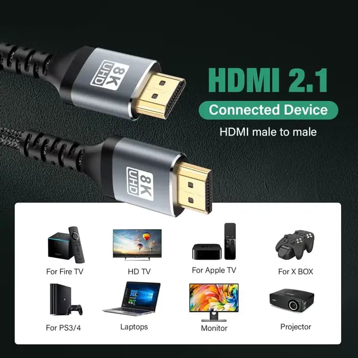 Câble HDMI Ultra haute vitesse pour TV ordinateur portable PS4 PS5 Nintendo Switch 8K 60HZ 4K 120HZ HDR HDCP 5M 7M 1 2 3 5 7 mètres de Long