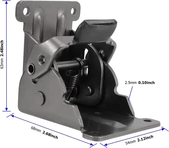 Support pliable, charnière de verrouillage pliante