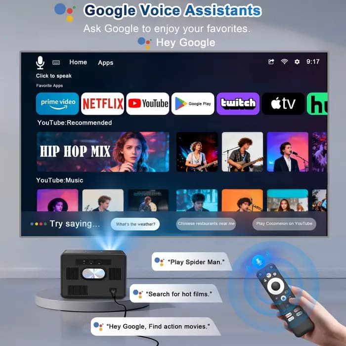 Projecteur optique scellé HORLAT Google TV 3500 ANSI