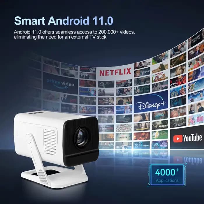 PROGAGA PG310 Mini projecteur Portable 4K 1080P 720P Android 300Ansi BT5.4