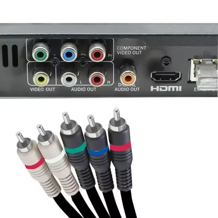 Câble vidéo et audio composant 5 RCA RVB Ypbpr