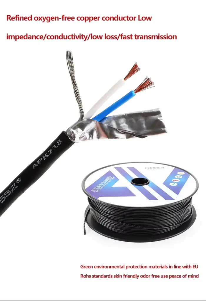 AVSSZ 2 câble Audio 4 cœurs TRS XLR RCA câble de Signal de haut-parleur Audio Mono stéréo câbles simples à Double rangée câble de Microphone 6.35