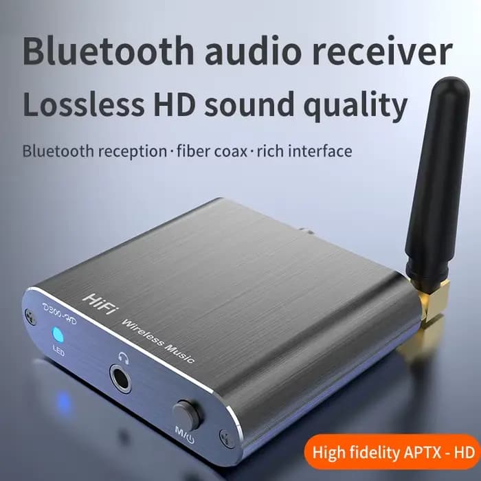 CSR Sans Fil Récepteur APTX-HD BT 5.2 HiFi Stéréo Audio Adaptateur Soutien Coaxial Fibre Optique aptX-LL Pour sauna téléphone TV Amplificateur