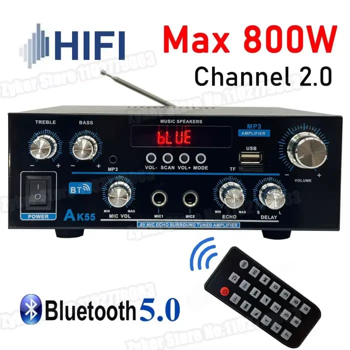 HiFi amplificateur numérique puissance maximale 90Wx2 canaux 2.0 Bluetooth Surround son ampli haut-parleur pour maison