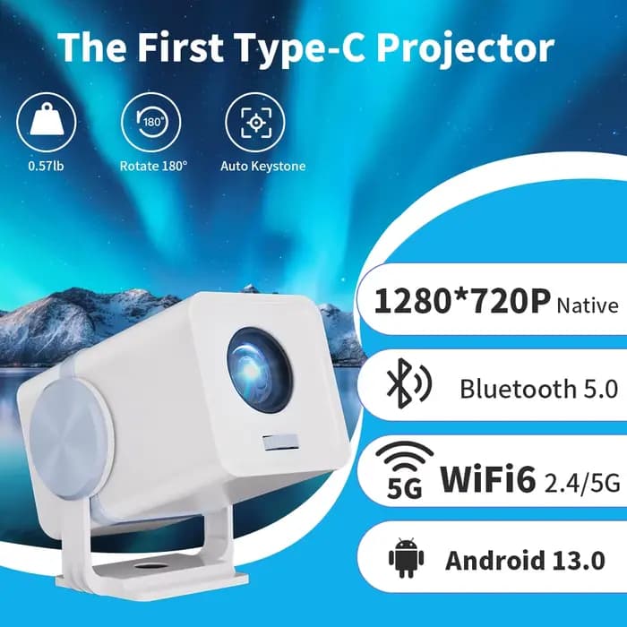 Projecteur DESS Android 13 double bande Wifi6 BT5