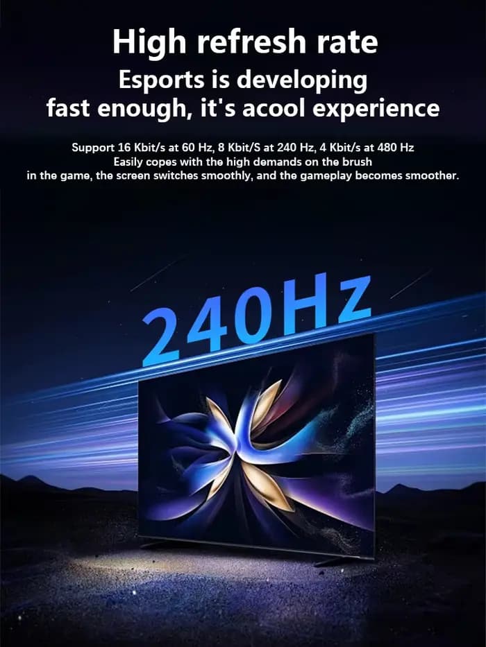 Câble HDMI 16K@60Hz 8K@240Hz 4K@480Hz 96 Gbps haute vitesse pour console de jeu PS5