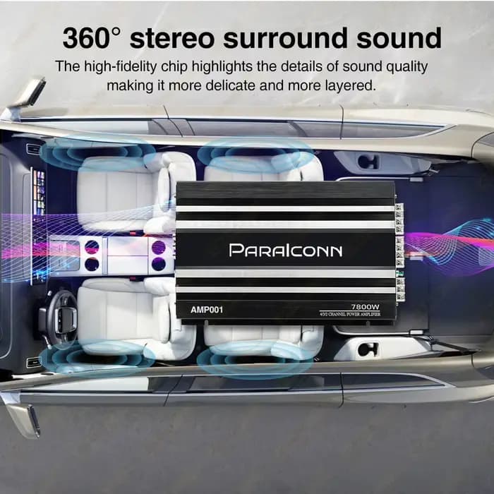 Grandnavi amplificateur de puissance de voiture stéréo numérique 4 canaux pontable amplificateur de voiture sonore universel HiFi voiture caisson de basses lecteur Audio