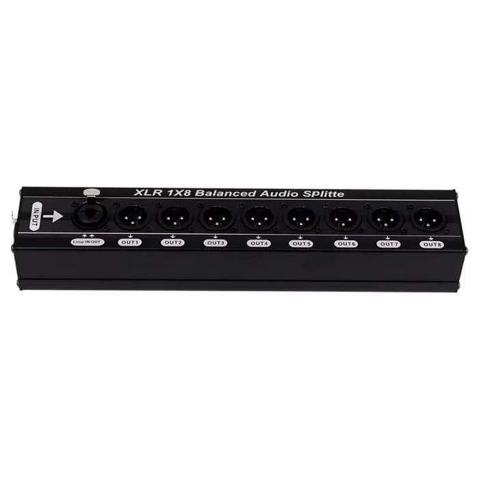 Nouveau Répartiteur Audio Équilibré XLR 1x8 Électronique