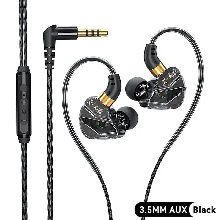 Écouteurs intra-auriculaires filaires 9D Surround HIFI, basses lourdes, puce numérique 3.5MM/type-c,