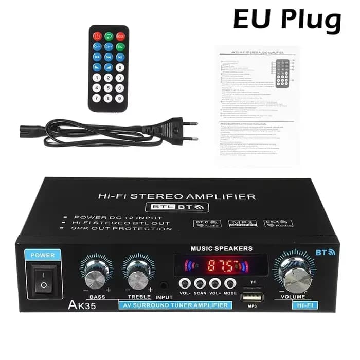 Amplificateur Stéréo Audio Bluetooth, Amplificateurs Numpopularité Domestiques, Hifi, FM, Audio USB,