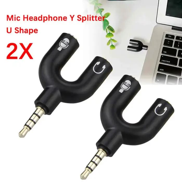 Adaptateur séparateur de micro pour casque d'écoute