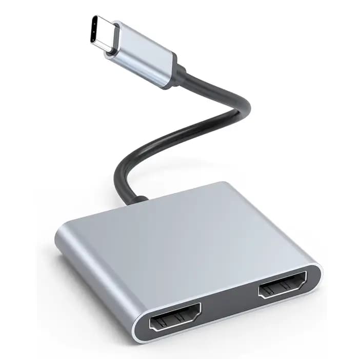 Adaptateur d'affichage USB C Thunderbolt3 vers double HD 4K, extension de l'écran pour Phone15 Macbo