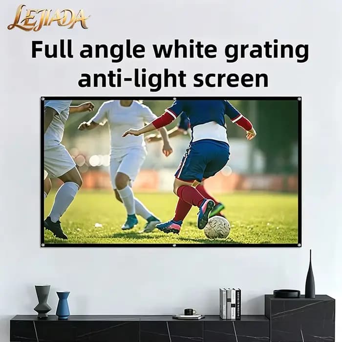 Écran de projection LEJIADA 16:9 à grille blanche anti-lumière