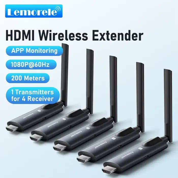 Lemorele transmetteur et récepteur HDMI sans fil APP surveillance latence moins de 50ms