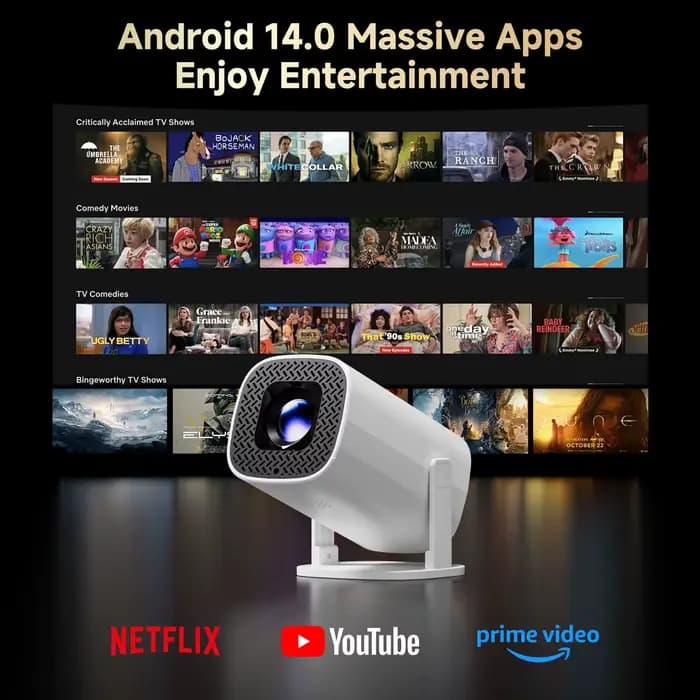 P30PRO Android 14 Mini projecteur intelligent 4K 1080p HD vidéo WiFi 6 BT5.0 natif 720p Home cinéma