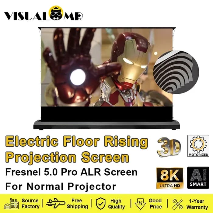 Fresenl-Écran de projection électrique 5.0 Pro ALR, 100 pouces, à tension enroulable, 8K HD, pour co