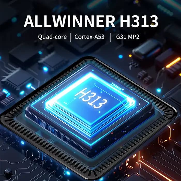Nouvelle Box TV Intelligente Q7 2025 Android 14 Allwinner H313 2 Go + 16 Go ROM WiFi 6 Double Bande Bluetooth 5.2 Télécommande Vocale Google Lecteur Multimédia