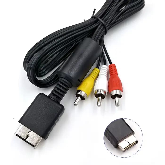 Câble Audio vidéo AV jeu Composite 3 fil de cuivre RCA PS2RGB PS2AV Multi pour Sony Playstation1 2 3 PS1 PS2 PS3 Console 