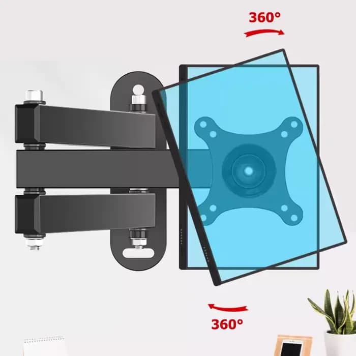 Support mural universel réglable pour TV, support rotatif universel pour moniteur LCD LED de 14 à 32 pouces, écran plat