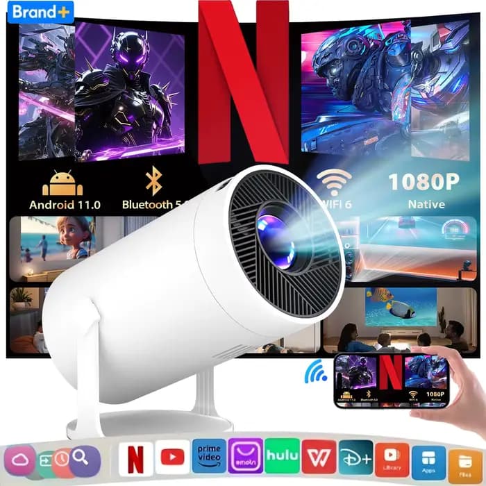 Projecteur 4K HY300 2026 avec double Wi-Fi 6