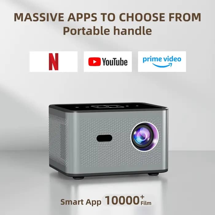 X3 Pro Smart Projector 720P Native 4K Decode Android 11 Electric Focus 190ANSI Dual WiFi BT5.0 120" Home Theater
