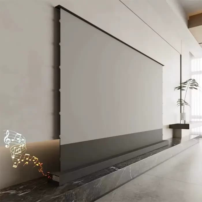 100 ''120'' 150 ''8K haut contraste ALR perforé acoustiquement Transparent écran de projecteur de so