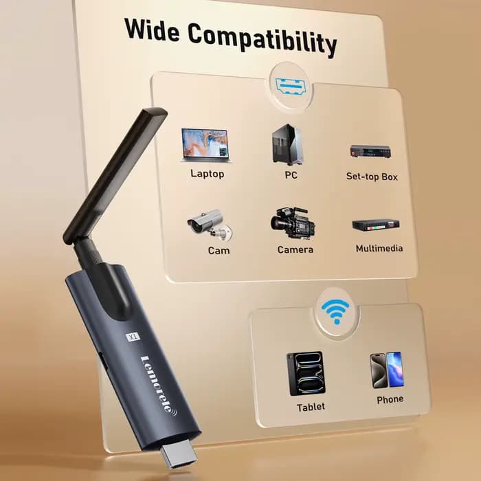 Lemorele transmetteur et récepteur HDMI sans fil APP surveillance latence moins de 50ms