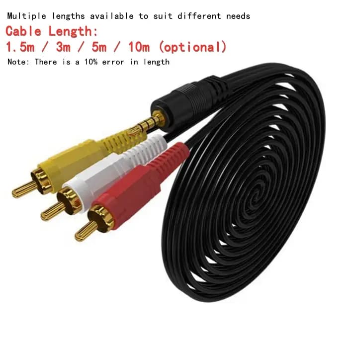 Câble Audio-vidéo RCA 3.5mm à 3