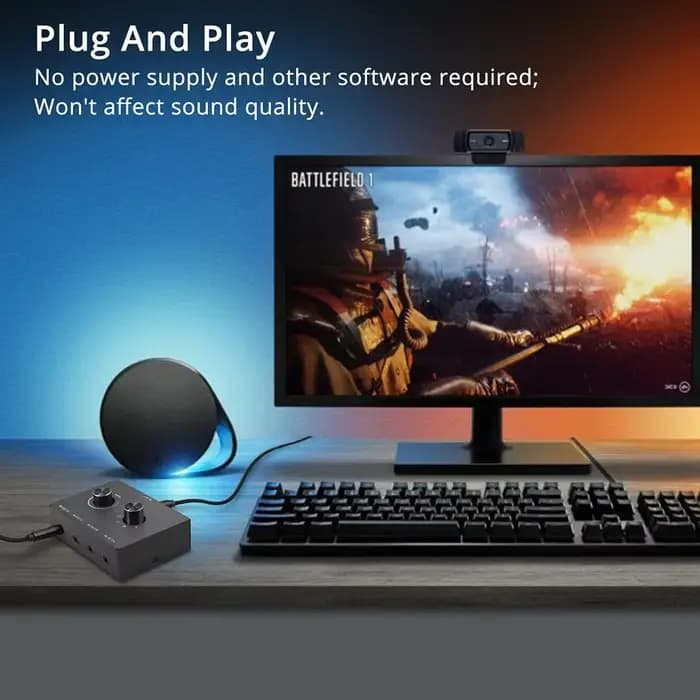 Commutateur Audio stéréo 2 ports/4 ports