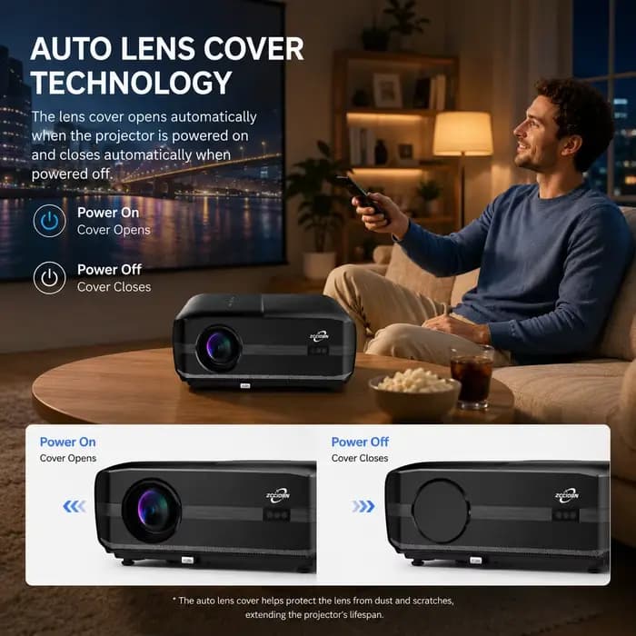 Projecteur intelligent 1000D Elite 4K Ultra HD 4200 ANSI Lumens avec mise au point automatique