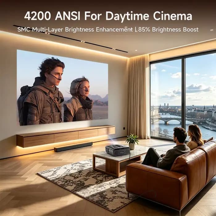 Projecteur intelligent 1000D Elite 4K Ultra HD 4200 ANSI Lumens avec mise au point automatique