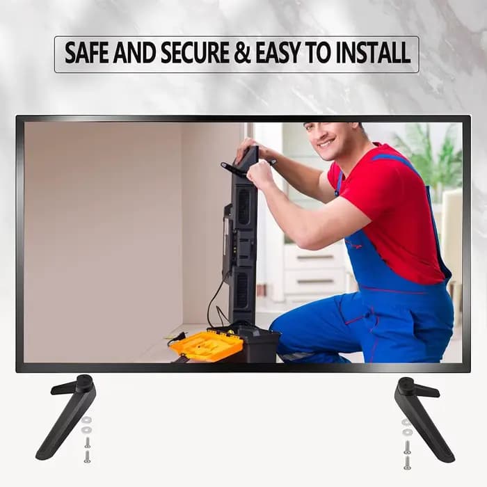 Support de base de télévision de remplacement | Compatible avec plusieurs modèles | Complet avec vis et rondelles |