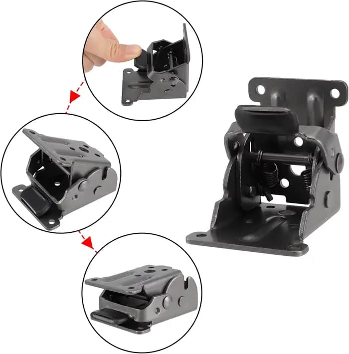 Support pliable, charnière de verrouillage pliante