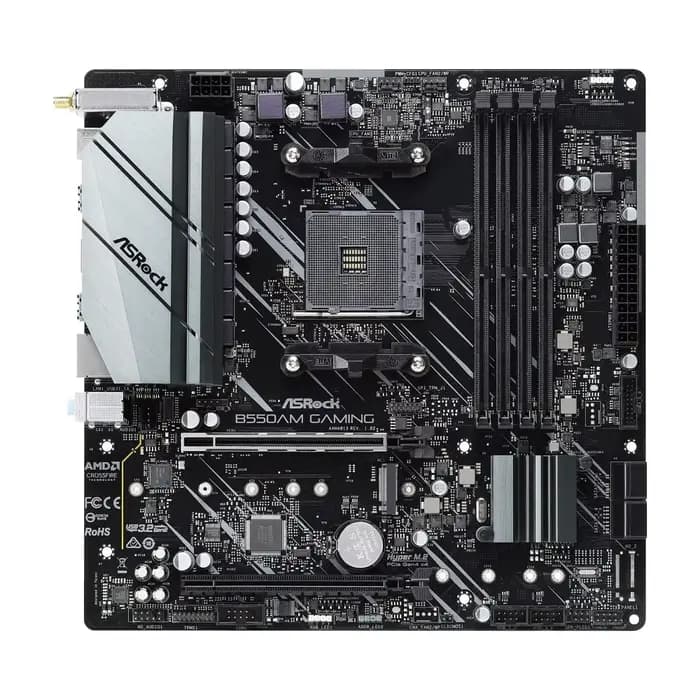 Carte mère ASRock B550AM GAMING prend en charge les processeurs 3600 5600G 5700X 5700x3D 5800X3D AMD B550 AM4 DDR4 HDMI M.2 mATX PCIe 4.0