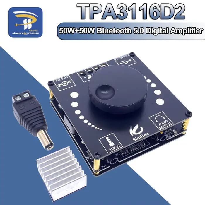 Amplificateur de puissance audio numérique TPA3116, 50W + 50W, Bluetooth 5.0, Classe D 10W ~ 200W Hi