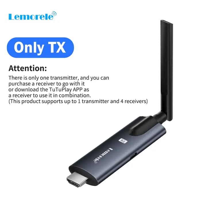 Lemorele transmetteur et récepteur HDMI sans fil APP surveillance latence moins de 50ms transmetteur
