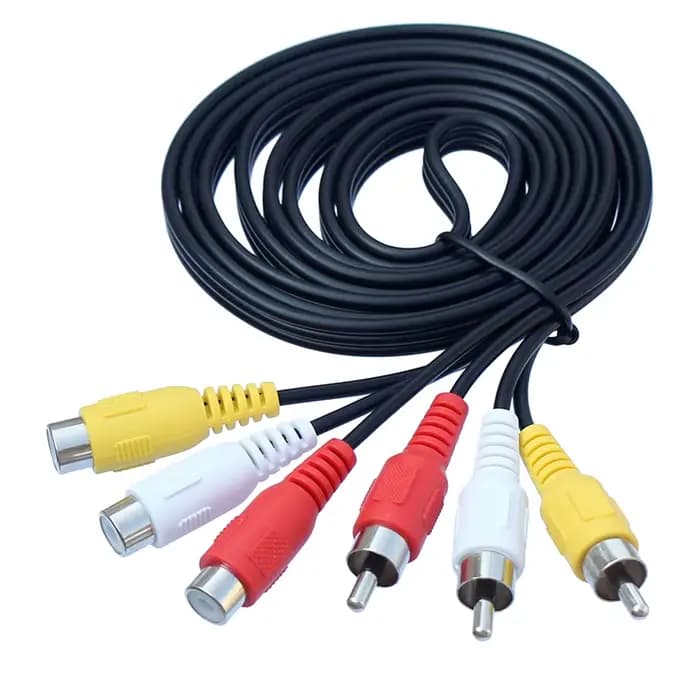 Câble d'extension Audio-vidéo AV mâle vers femelle 3RCA vers 3 RCA, 1.5m 3m 5m