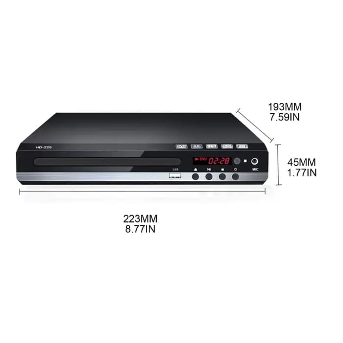 Accueil Lecteur DVD compatible HDMI Full High-Definition 1080P Digital EVD-Disc Player Support DVD SVCD CD-RW VCD