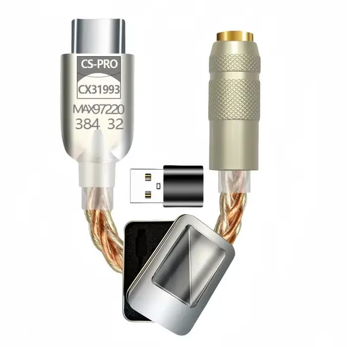 DAC + MAX97220 AMP | Sortie haute puissance 65 mW | Adaptateur audio de type C vers 3