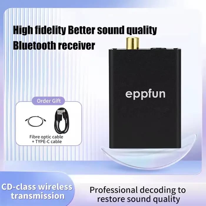 Récepteur audio Bluetooth 5.4 Eppfun avec Aptx Lossless/LDAC/LHDC