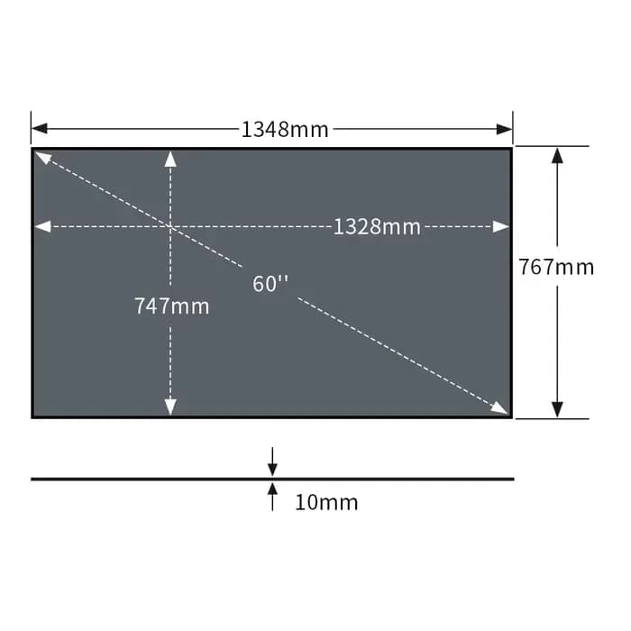 Écran de projection ALR UST pour cinéma maison, cadre de partenaires, écran de budgétaire, portée ul