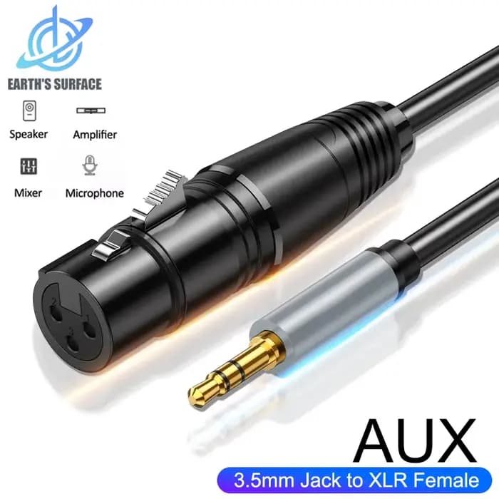 Câble Audio analogique équilibré pour Microphone XLR, Jack 3.5mm, câbles Aux XLR femelle à 3.5 mâles