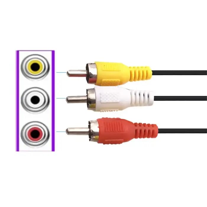 Câble d'extension Audio-vidéo AV mâle vers femelle 3RCA