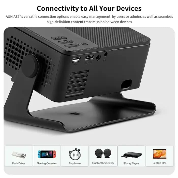 AUN A32 Pro Android 13 projecteur Portable cinéma Home